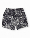 Short de bain garçon en tissu tissé avec imprimé tropical