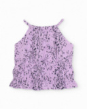 Top fille en maille avec imprimé à pois