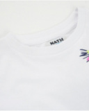 T-shirt fille en maille avec palmier sur le côté