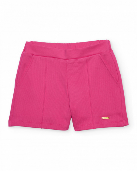 Short fille en maille au tissu léger