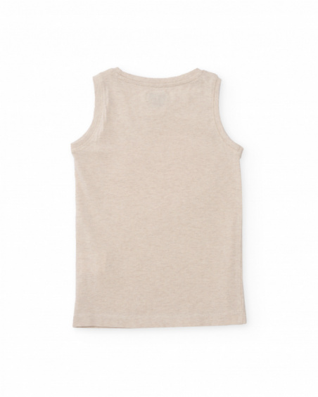 T-shirt garçon en maille avec imprimé reptile