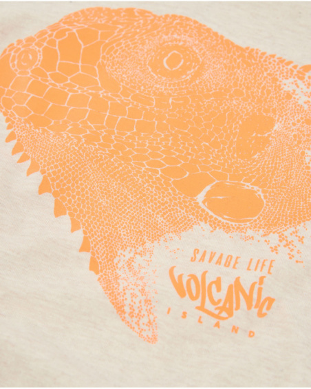 T-shirt garçon en maille avec imprimé reptile