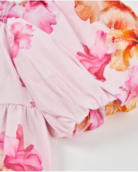 Robe fille en tissu tissé au style romantique