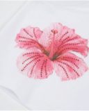 T-shirt fille en maille avec fleurs décoratives