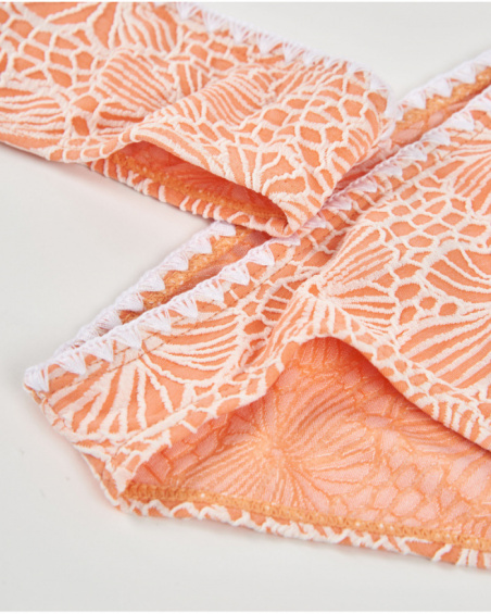 Bikini fille en maille avec imprimé en relief