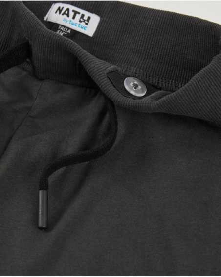 Bermuda garçon en maille avec taille élastique