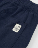 Bermuda garçon en tissu tissé avec cordon de serrage réglable