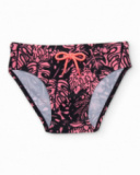 Short de bain garçon en maille avec cordon décoratif