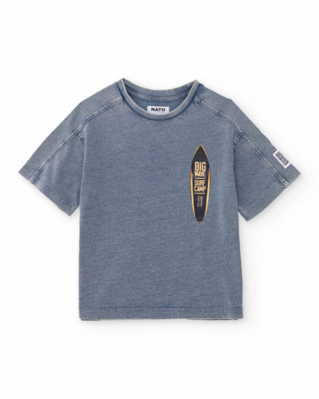 T-shirt garçon en maille effet délavé