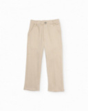 Pantalon garçon en maille coupe droite