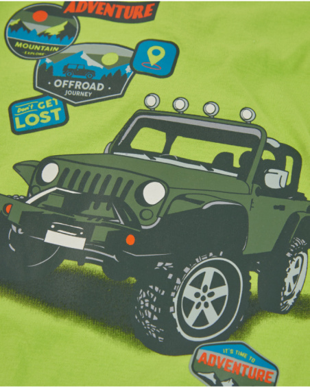 T-shirt garçon en maille avec imprimé aventurier