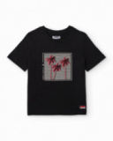 T-shirt garçon en maille avec imprimé graphique