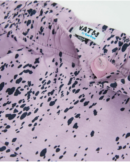 Jupe fille en maille avec volant au bas