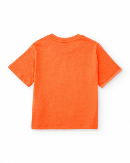 T-shirt garçon en maille avec grand imprimé sur le devant