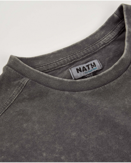 T-shirt garçon en maille effet délavé