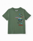 T-shirt garçon en maille avec patchs graphiques