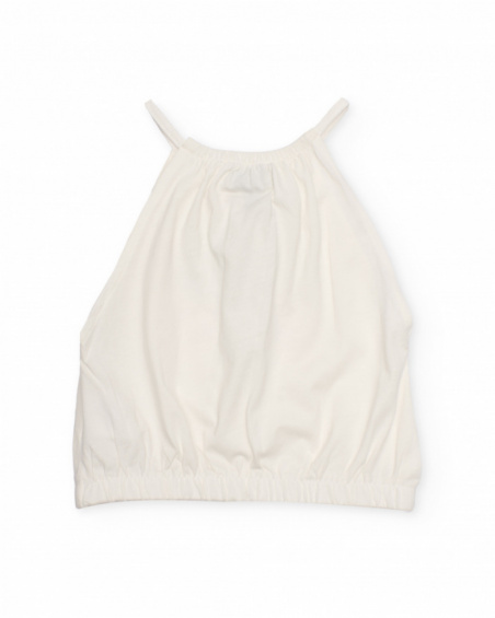 Ensemble fille en maille avec imprimé tropical