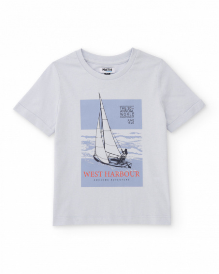 Ensemble garçon en maille d’inspiration nautique