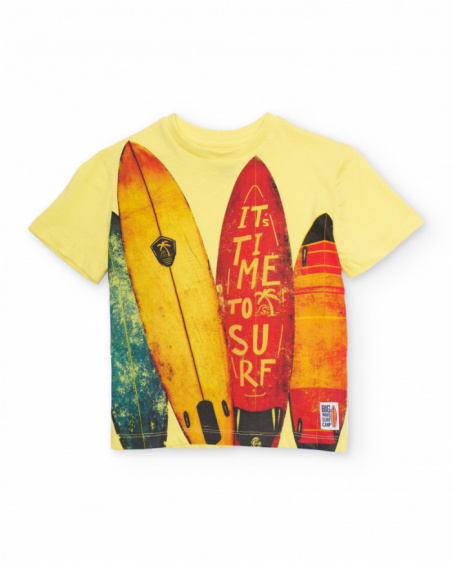 T-shirt garçon en maille avec planches de surf