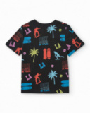 T-shirt garçon en maille au design urbain