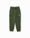 Pantalon garçon en maille avec poches cargo