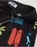 Bermuda garçon en maille avec motifs urbains