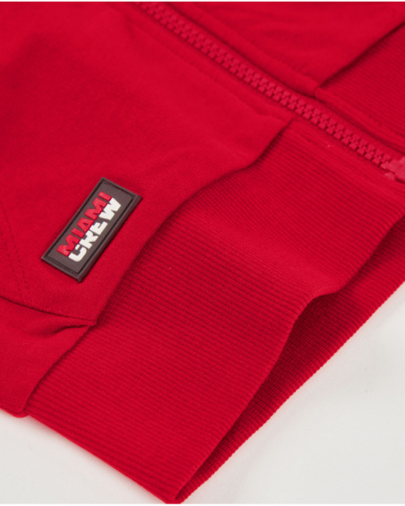 Sweat-shirt garçon en maille avec capuche