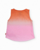 T-shirt fille en maille avec imprimé sur le devant