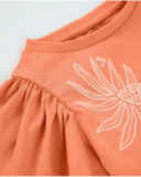 T-shirt fille en maille avec imprimé floral