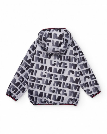 Veste garçon en tissu tissé avec fermeture zippée