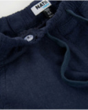 Pantalon garçon en tissu tissé avec taille élastique