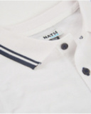 Polo garçon en maille avec liserés contrastés