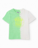 T-shirt garçon en maille avec effet dégradé