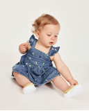 Robe pour nouveau-né en denim en toile | tuc tuc