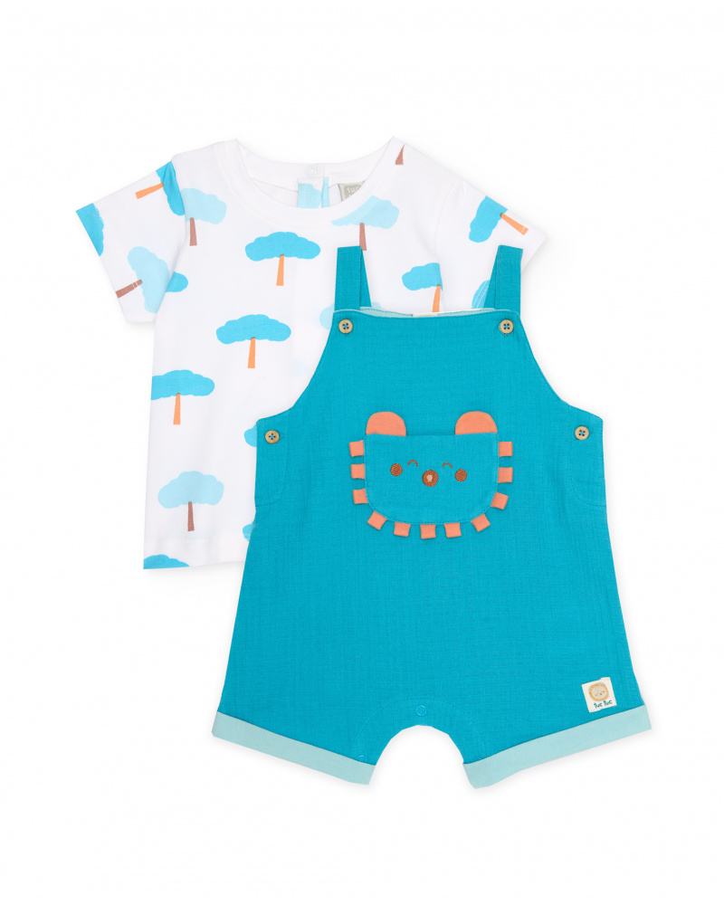 Ensemble tricot pour nouveau-né avec poche avant