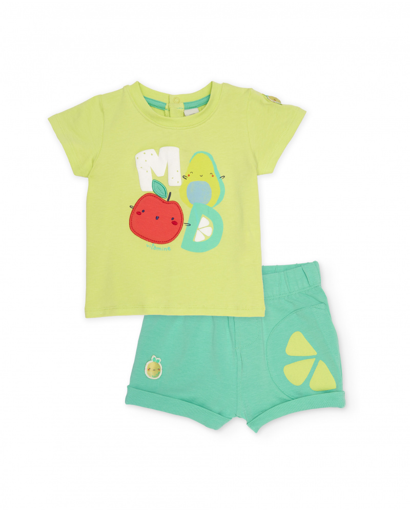 Ensemble en tricot pour nouveau-né avec détails appliqués