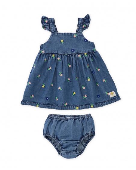 Robe pour nouveau-né en denim en toile | tuc tuc