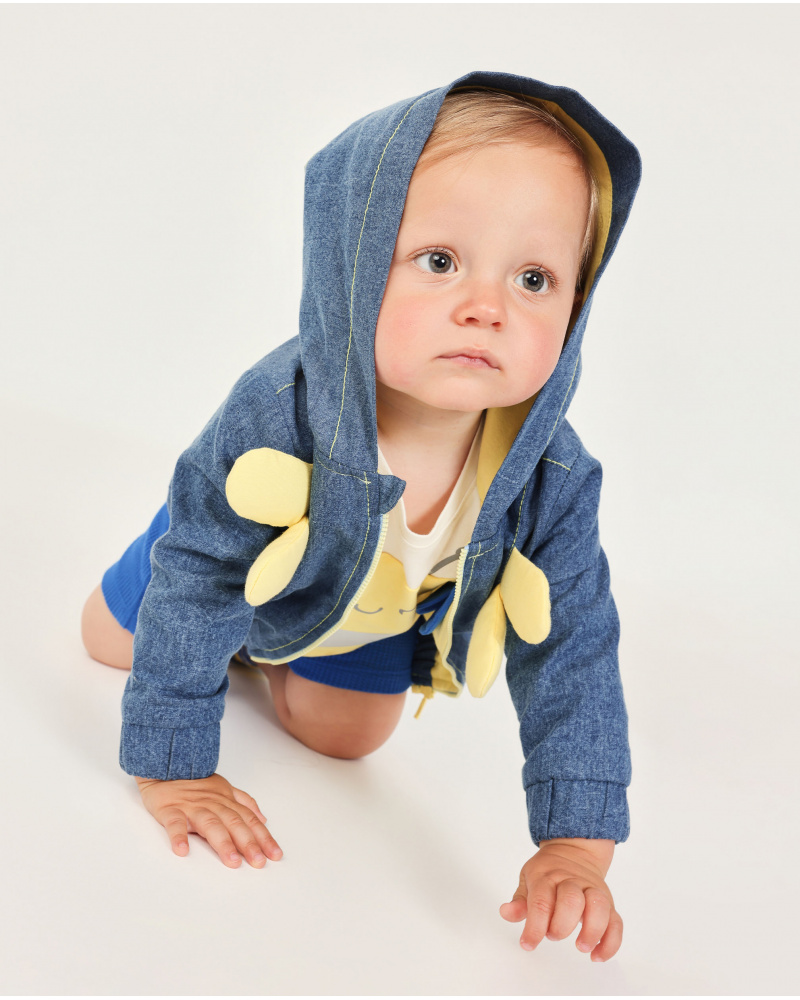 Veste pour nouveau-né en denim en toile