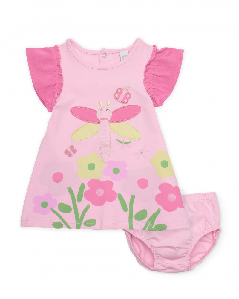 Robe en tricot pour nouveau-né avec motif libellule