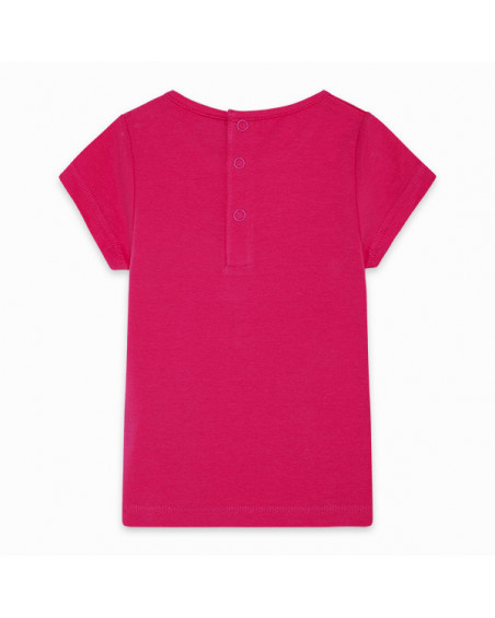 CAMISETA PUNTO FLORES NIÑA ROSA LOVE SAUVAGE CAMISETA PUNTO FLORES NIÑA ROSA LOVE SAUVAGE