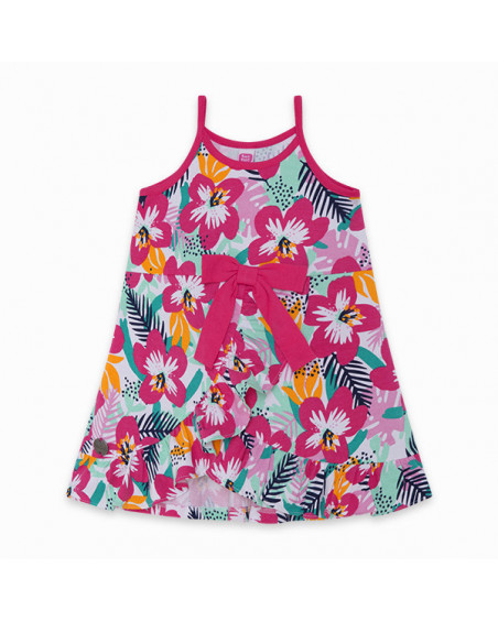VESTIDO PUNTO TIRANTES Y FLORES NIÑA ROSA LOVE SAUVAGE VESTIDO PUNTO TIRANTES Y FLORES NIÑA ROSA LOVE SAUVAGE