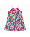VESTIDO PUNTO TIRANTES Y FLORES NIÑA ROSA LOVE SAUVAGE VESTIDO PUNTO TIRANTES Y FLORES NIÑA ROSA LOVE SAUVAGE
