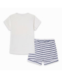 CONJUNTO CAMISETA PUNTO Y BERMUDA RIZO RAYAS NIÑO AZUL FORMENTERA CONJUNTO CAMISETA PUNTO Y BERMUDA RIZO RAYAS NIÑO AZUL FORMENTERA