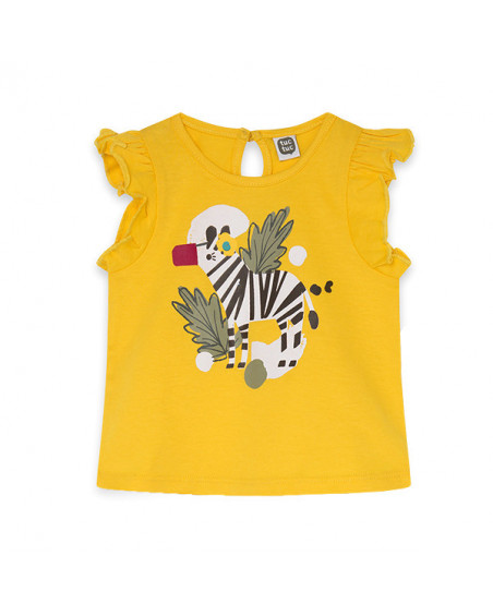 CAMISETA PUNTO CEBRA NIÑA AMARILLA ZANZIBAR CAMISETA PUNTO CEBRA NIÑA AMARILLA ZANZIBAR
