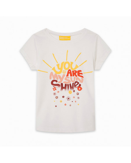 CAMISETA PUNTO MENSAJE NIÑA BEIGE LOVE THE SUN CAMISETA PUNTO MENSAJE NIÑA BEIGE LOVE THE SUN