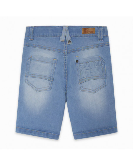 BERMUDA DENIM MENSAJE NIÑO AZUL BASICOS BABY BERMUDA DENIM MENSAJE NIÑO AZUL BASICOS BABY