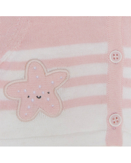 CHAQUETA TRICOT BOTONES NIÑA ROSA SMOOTH SAILING CHAQUETA TRICOT BOTONES NIÑA ROSA SMOOTH SAILING