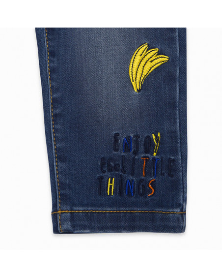 PANTALÓN DENIM JOGGING NIÑO AZUL TROPICOOL PANTALÓN DENIM JOGGING NIÑO AZUL TROPICOOL
