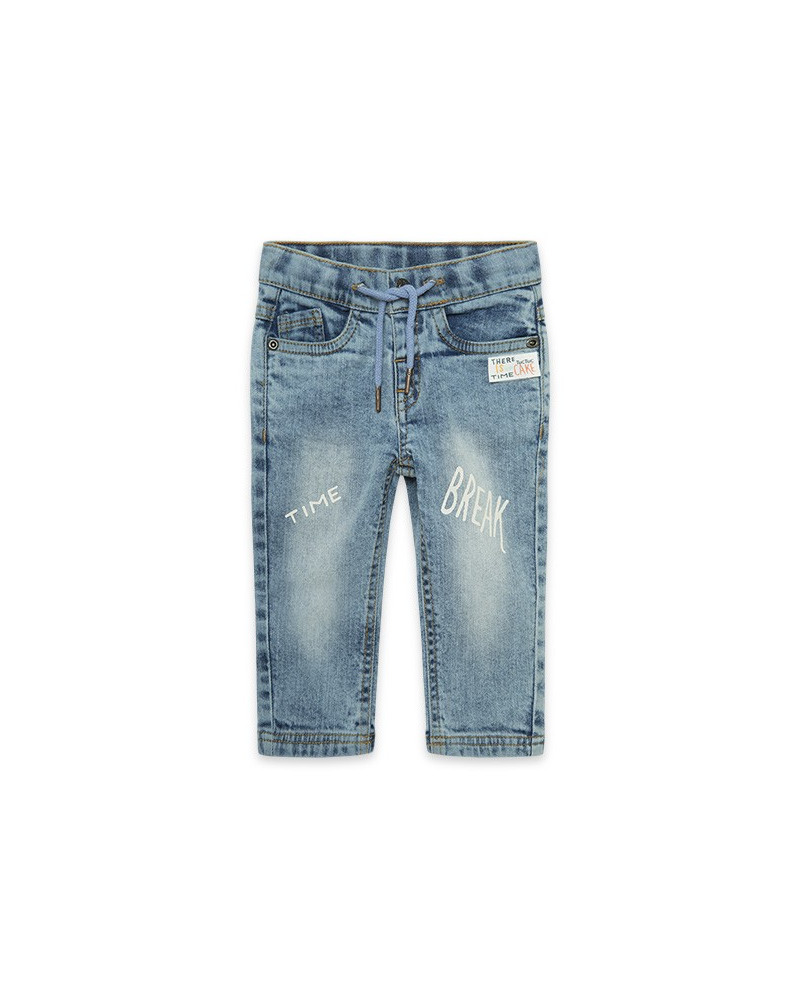 Pantalon en jeans lacets garçon bleu basicos kids
