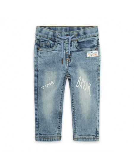 Pantalon en jeans lacets garçon bleu basicos kids Pantalon en jeans lacets garçon bleu basicos kids